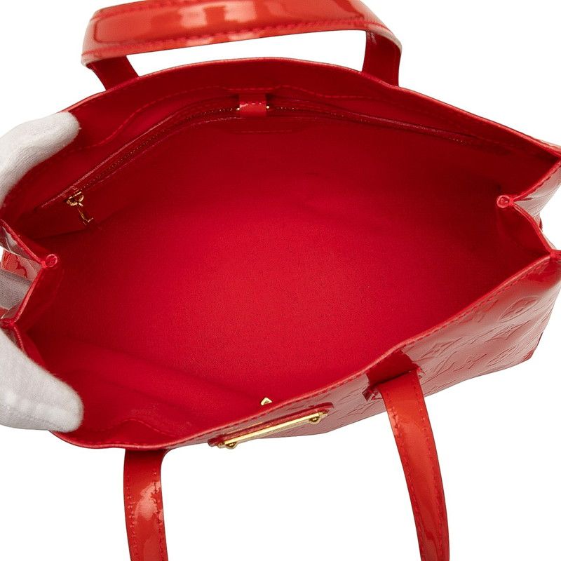 Louis Vuitton Monogram Vernis Wilshire PM M91723 Rouge Grenadier Red Patent
