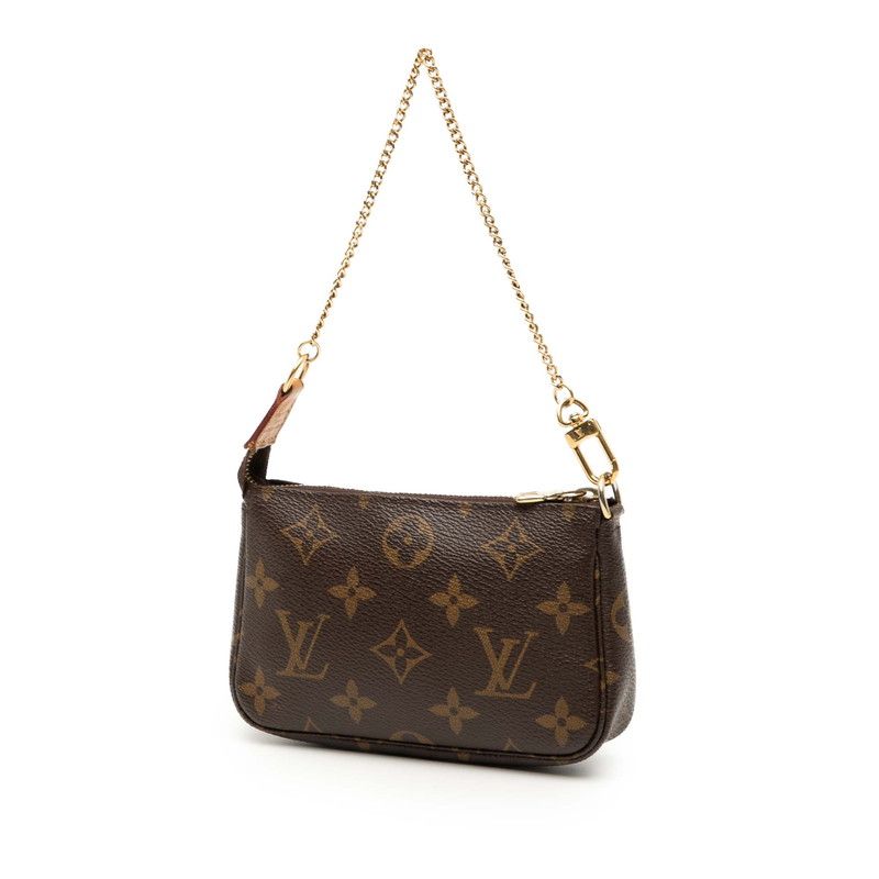 Louis Vuitton Monogram Mini Pochette Accessoire Accessory Pouch Handbag M58009