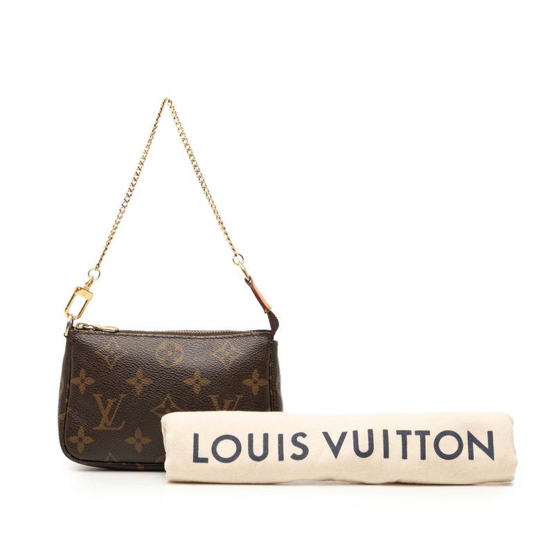 Louis Vuitton Monogram Mini Pochette Accessoire Accessory Pouch Handbag M58009