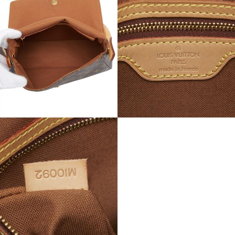 Louis Vuitton Monogram Mini Looping Shoulder Bag Handbag M51147 Brown PVC