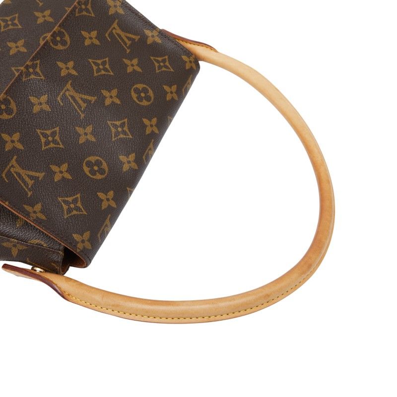 Louis Vuitton Monogram Mini Looping Shoulder Bag Handbag M51147 Brown PVC