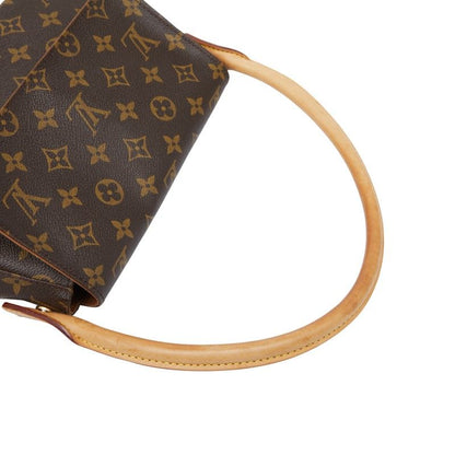 Louis Vuitton Monogram Mini Looping Shoulder Bag Handbag M51147 Brown PVC