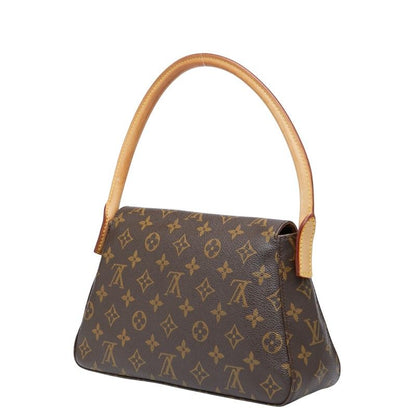 Louis Vuitton Monogram Mini Looping Shoulder Bag Handbag M51147 Brown PVC
