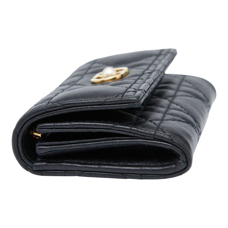 Dior Cannage Jolie Grisine S3102unjb Black Lambskin Women's Dior