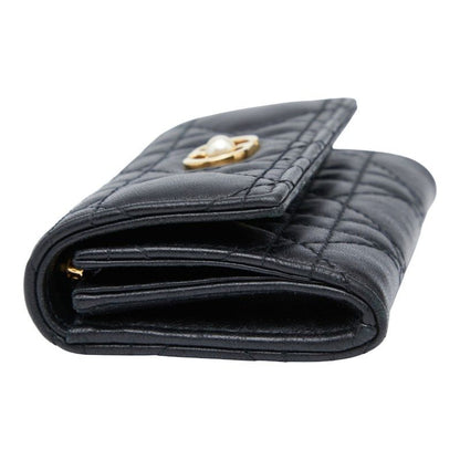 Dior Cannage Jolie Grisine S3102unjb Black Lambskin Women's Dior