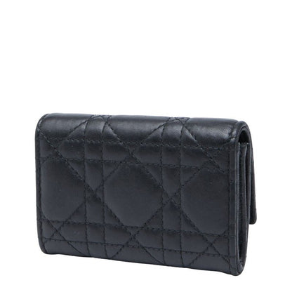 Dior Cannage Jolie Grisine S3102unjb Black Lambskin Women's Dior