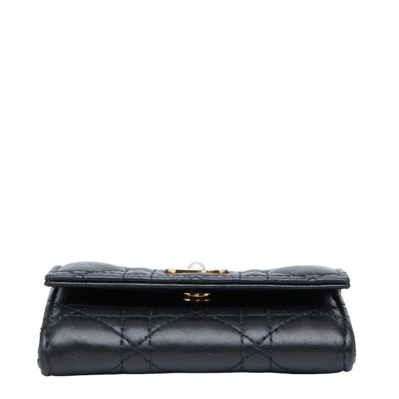 Dior Cannage Jolie Grisine S3102unjb Black Lambskin Women's Dior