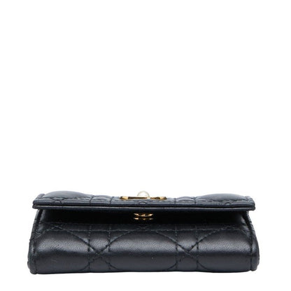 Dior Cannage Jolie Grisine S3102unjb Black Lambskin Women's Dior