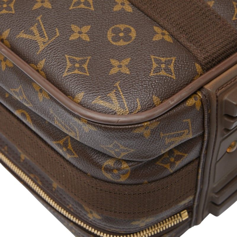 Louis Vuitton Monogram Satellite 53 Suitcase Travel Bag M23356 Brown PVC