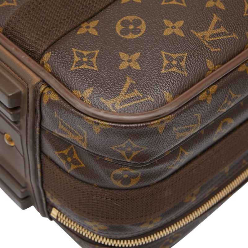 Louis Vuitton Monogram Satellite 53 Suitcase Travel Bag M23356 Brown PVC