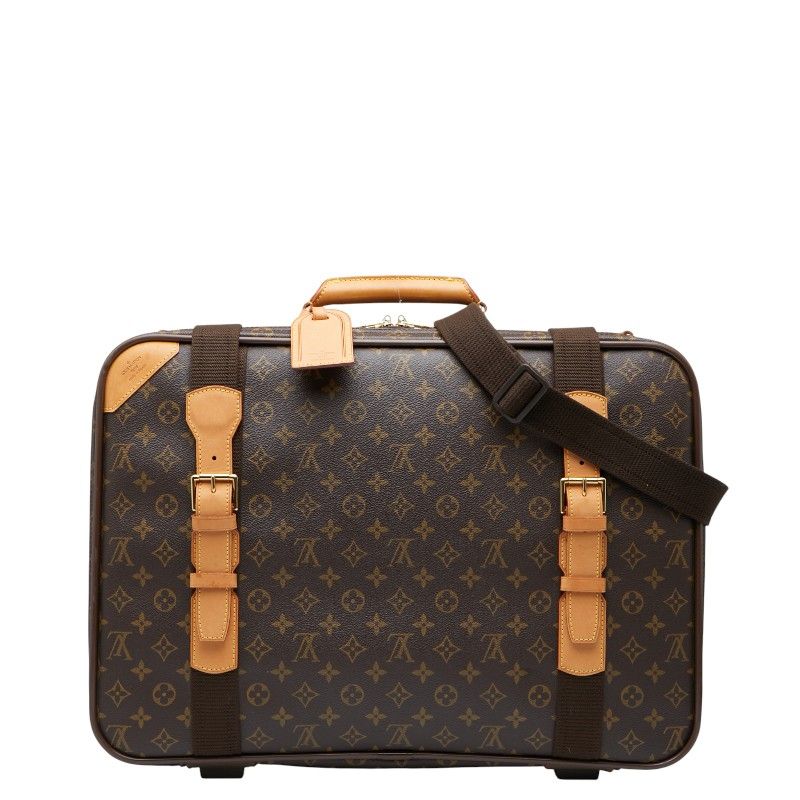 Louis Vuitton Monogram Satellite 53 Suitcase Travel Bag M23356 Brown PVC