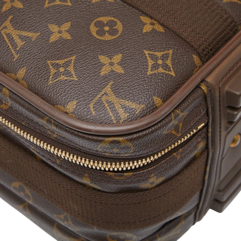 Louis Vuitton Monogram Satellite 53 Suitcase Travel Bag M23356 Brown PVC
