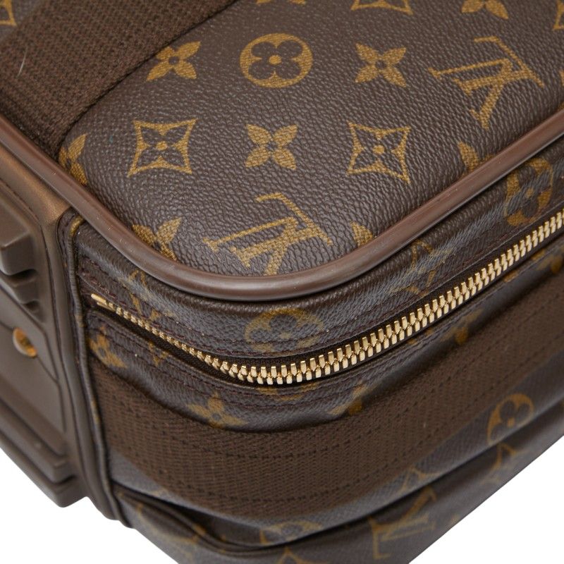 Louis Vuitton Monogram Satellite 53 Suitcase Travel Bag M23356 Brown PVC