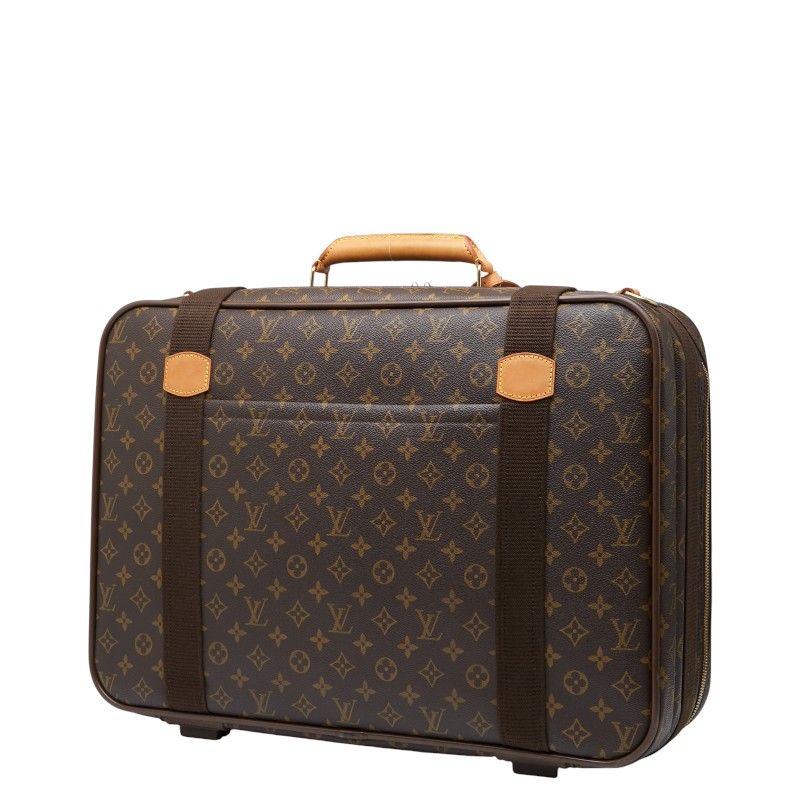Louis Vuitton Monogram Satellite 53 Suitcase Travel Bag M23356 Brown PVC