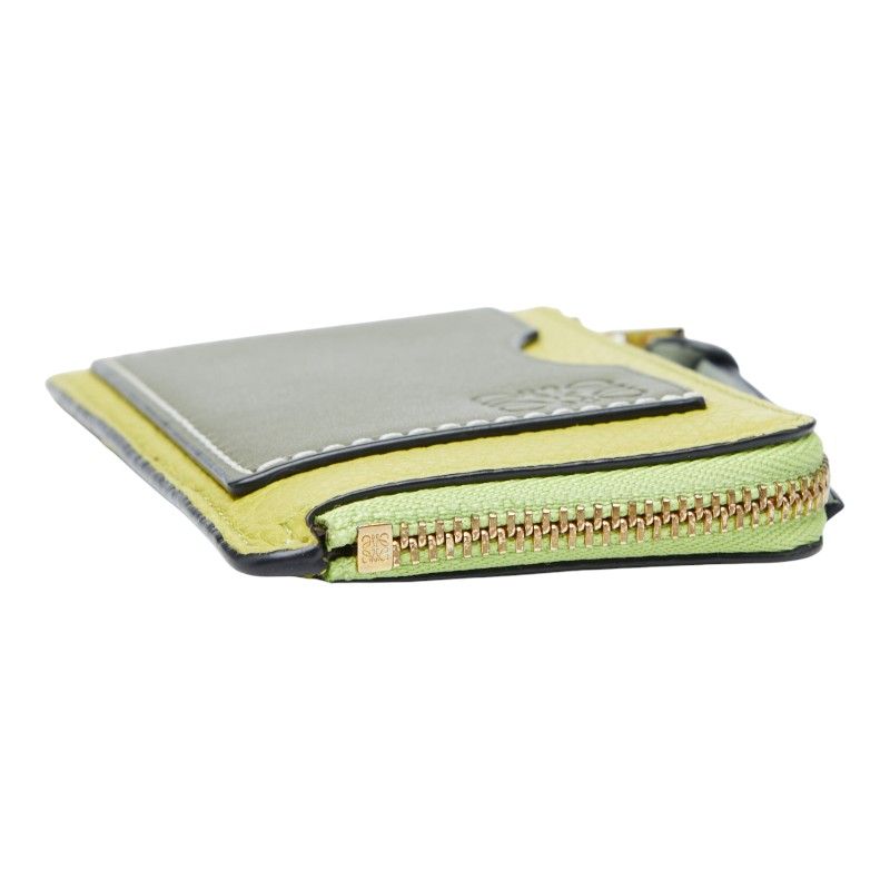 Loewe Anagram Card Case Fragment Case Khaki Green Leather Women Loewe