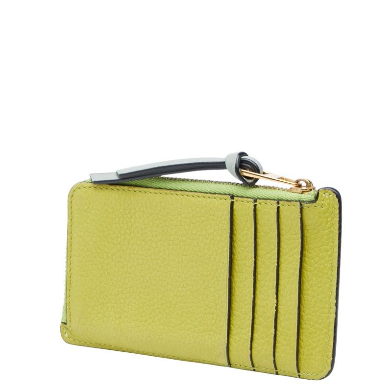Loewe Anagram Card Case Fragment Case Khaki Green Leather Women Loewe