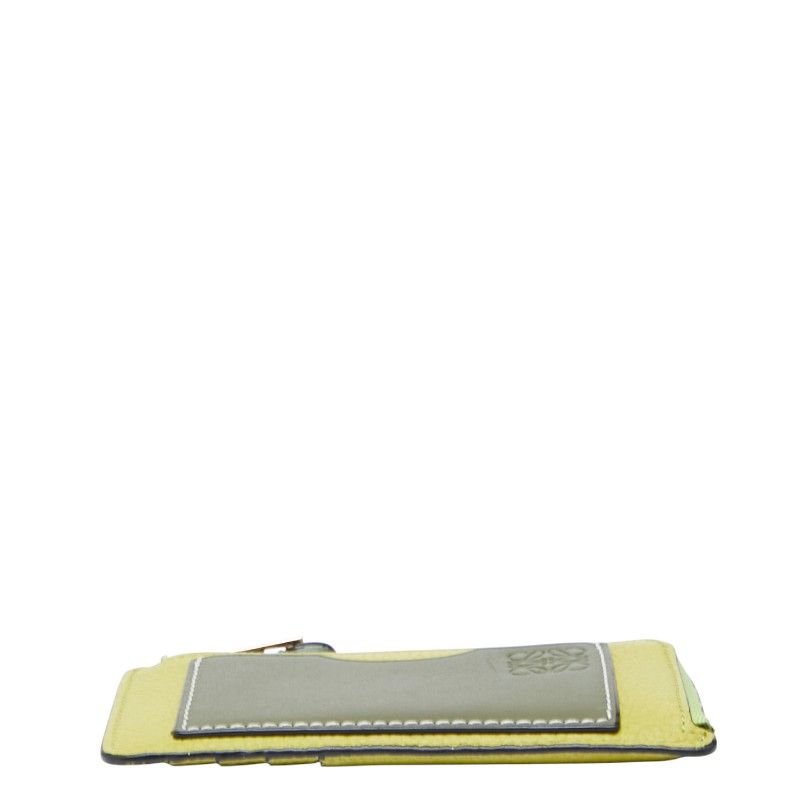Loewe Anagram Card Case Fragment Case Khaki Green Leather Women Loewe