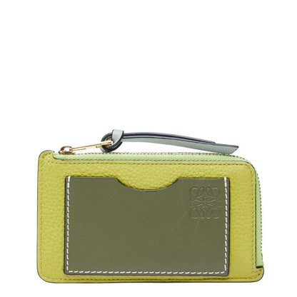 Loewe Anagram Card Case Fragment Case Khaki Green Leather Women Loewe