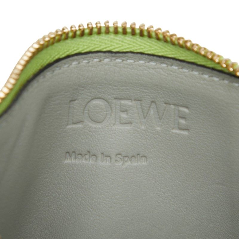 Loewe Anagram Card Case Fragment Case Khaki Green Leather Women Loewe