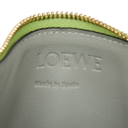Loewe Anagram Card Case Fragment Case Khaki Green Leather Women Loewe