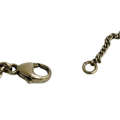 Chanel Coco Mark Swing Pearl GP Fake Necklace Pendant Gold 13S