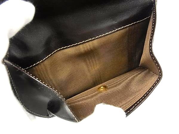 Fendi Zucca Pattern Canvas And Leather Bifold Wallet Coin Purse