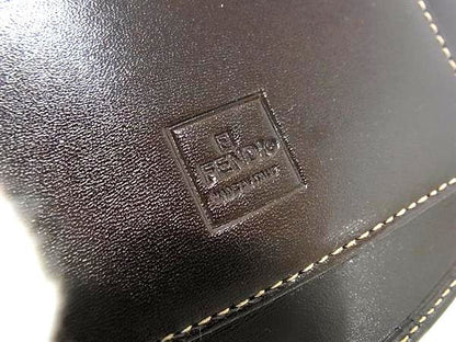 Fendi Zucca Pattern Canvas And Leather Bifold Wallet Coin Purse