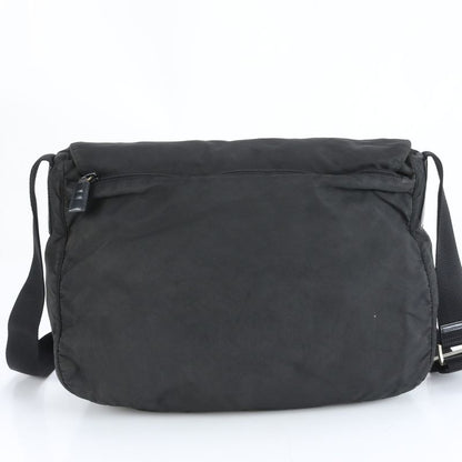 Prada Tessuto Nylon Triangle Logo Leather Shoulder Bag Crossbody Messenger