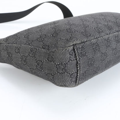 Gucci GG Canvas 35098 Leather Shoulder Bag Crossbody Messenger Commuter Tote