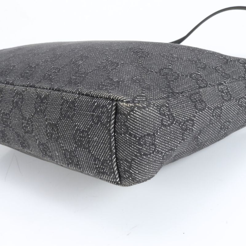 Gucci GG Canvas 35098 Leather Shoulder Bag Crossbody Messenger Commuter Tote