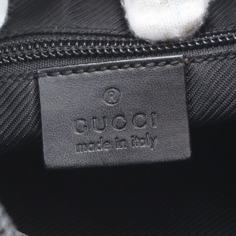 Gucci GG Canvas 35098 Leather Shoulder Bag Crossbody Messenger Commuter Tote