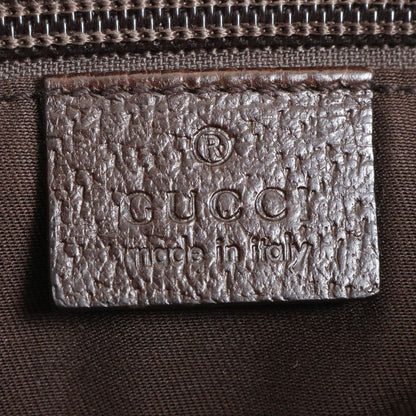 Gucci GG Canvas 122791 Leather Shoulder Bag Crossbody Messenger Commuter Brown