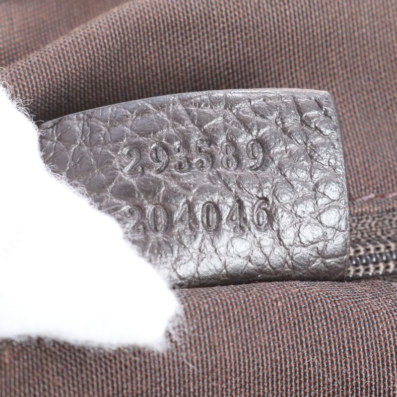 Gucci GG Crystal Sherry Line 293589 Leather Tote Bag Shoulder Brown A4 Ladies