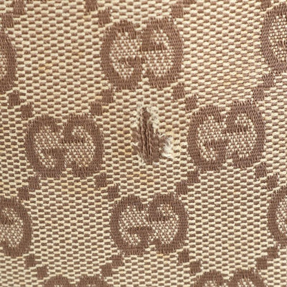 Gucci GG Canvas 130736 Leather Tote Bag Shoulder Hand Brown Women's ECM Cx45-1