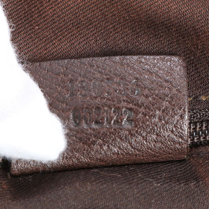 Gucci GG Canvas 130736 Leather Tote Bag Shoulder Hand Brown Women's ECM Cx45-1