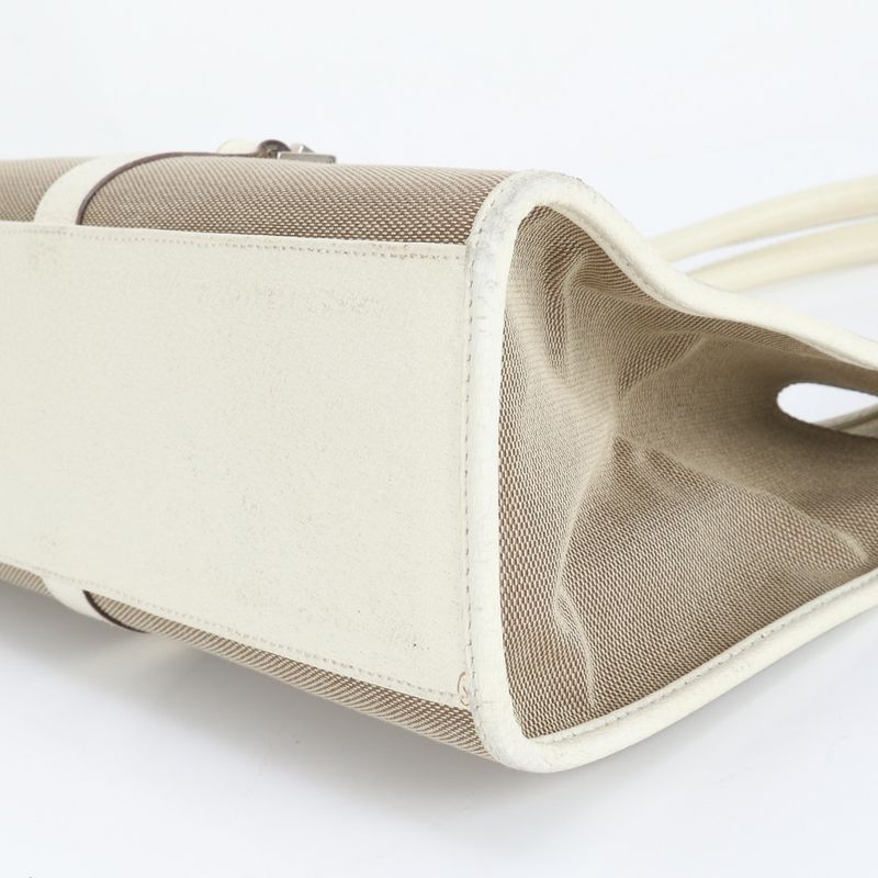 Gucci Jackie 002-1067 Leather Canvas Shoulder Bag Shoulder Tote Hand Women's