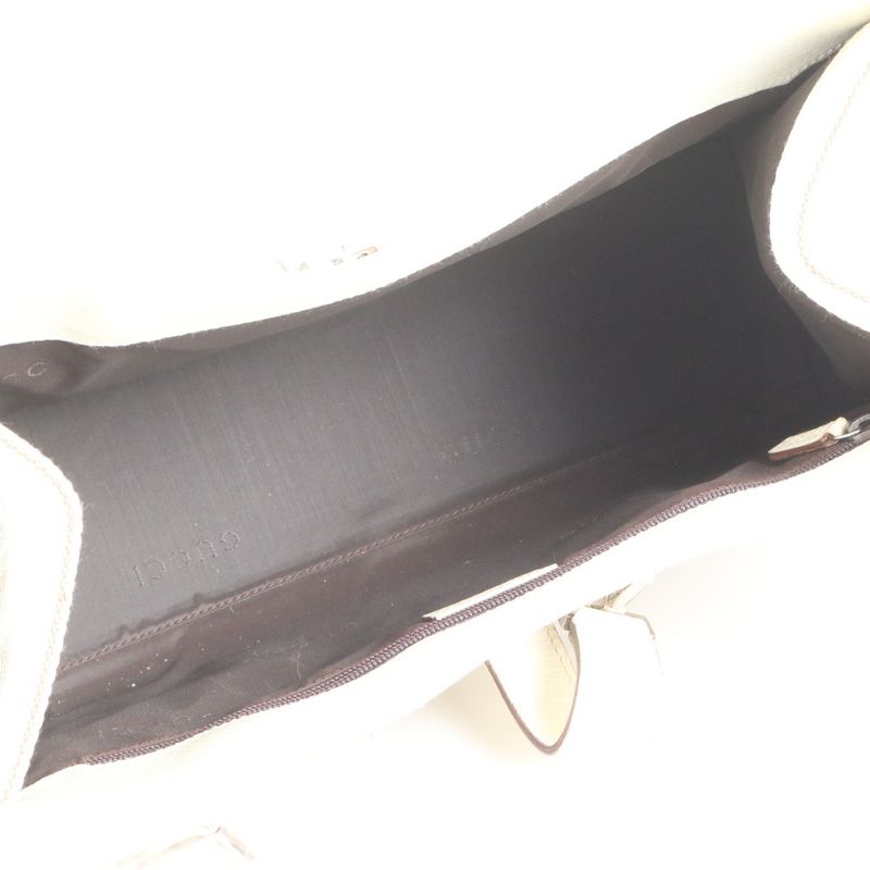 Gucci Jackie 002-1067 Leather Canvas Shoulder Bag Shoulder Tote Hand Women's