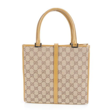 Gucci GG Canvas Jackie 002-1065 Leather Handbag Tote Brown Women's ECM Cx40-8