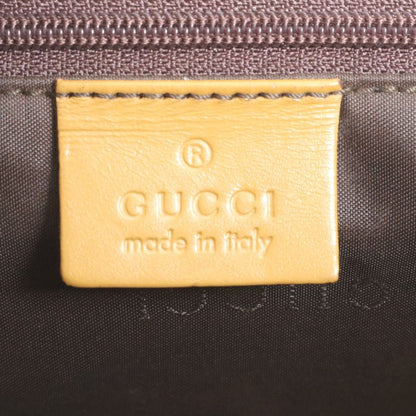 Gucci GG Canvas Jackie 002-1065 Leather Handbag Tote Brown Women's ECM Cx40-8