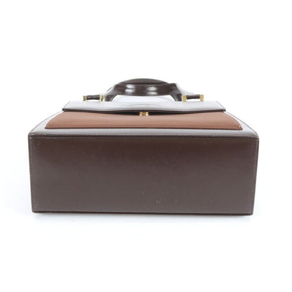 Vintage Yves Saint Laurent YSL Leather Nylon Handbag Tote Brown Women's ECM