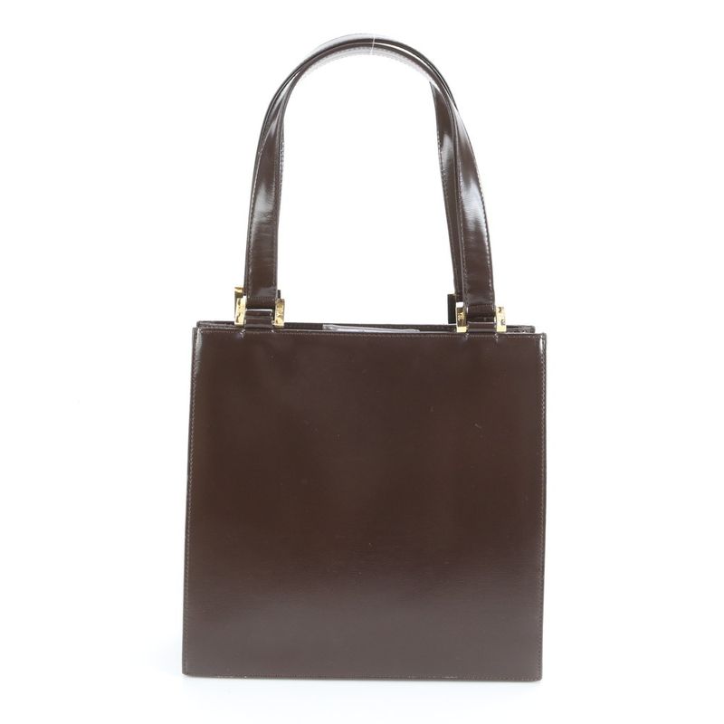 Vintage Yves Saint Laurent YSL Leather Nylon Handbag Tote Brown Women's ECM