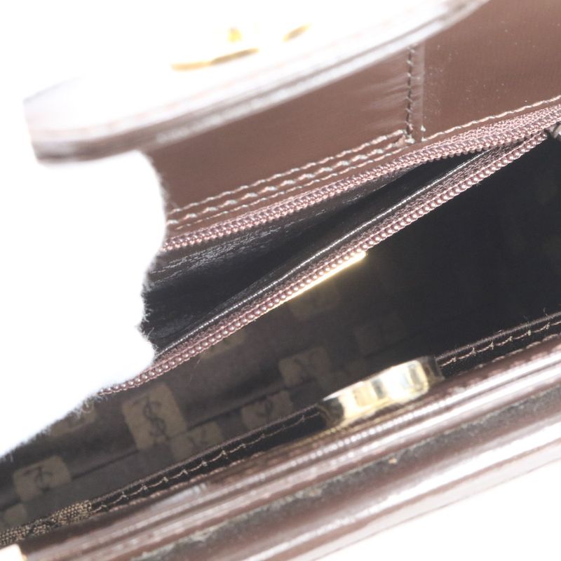 Vintage Yves Saint Laurent YSL Leather Nylon Handbag Tote Brown Women's ECM