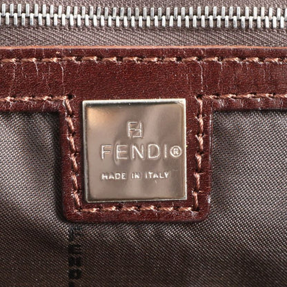 Fendi Zucca 16329 Leather Canvas Tote Bag Shoulder Commuter Brown A4 Men Ladies