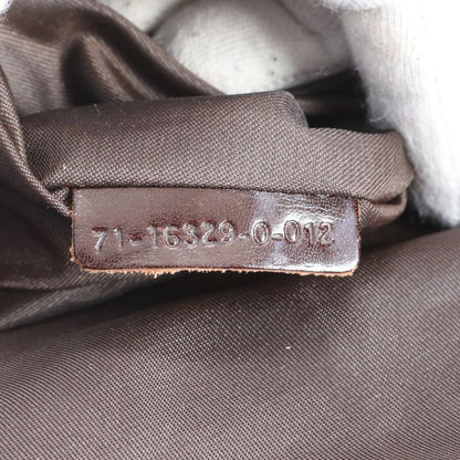 Fendi Zucca 16329 Leather Canvas Tote Bag Shoulder Commuter Brown A4 Men Ladies