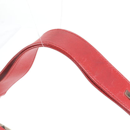 Gucci GG Canvas 001-4205 Leather Shoulder Bag Shoulder Red Brown Hand Women's