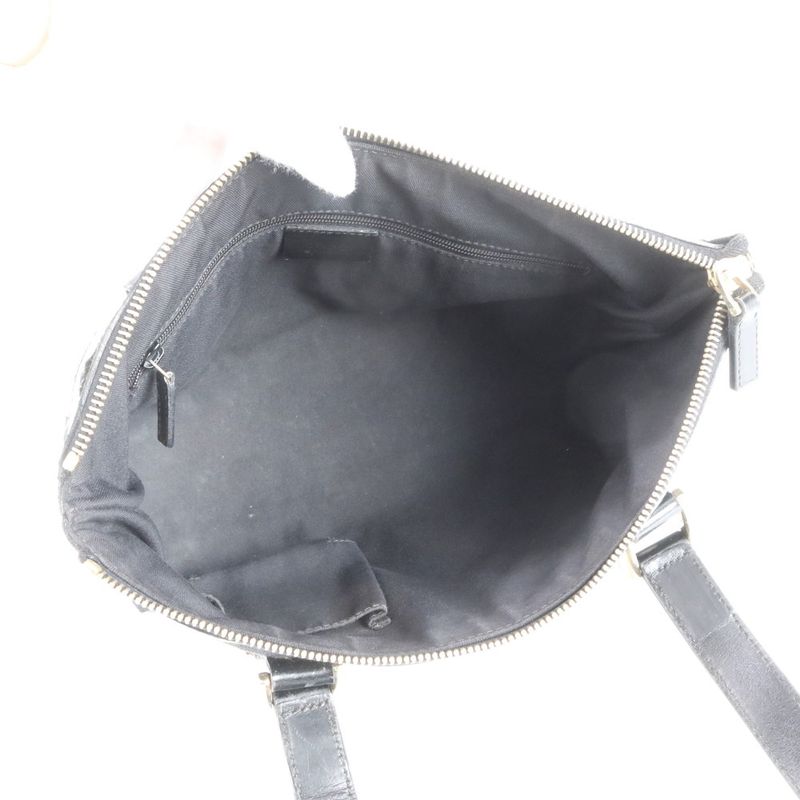 Gucci GG Canvas Abby 141471 Leather Shoulder Bag Shoulder Tote Hand Black