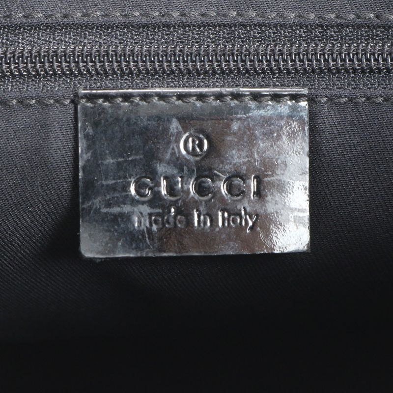 Gucci GG Canvas Abby 141471 Leather Shoulder Bag Shoulder Tote Hand Black