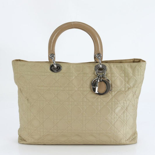 Christian Dior Canage Lady Dior Yellow Nylon Tote Bag Hand A4 Ladies ECM Cx43-5