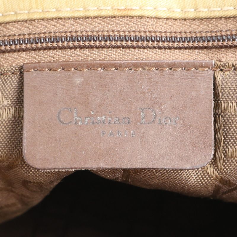 Christian Dior Canage Lady Dior Yellow Nylon Tote Bag Hand A4 Ladies ECM Cx43-5