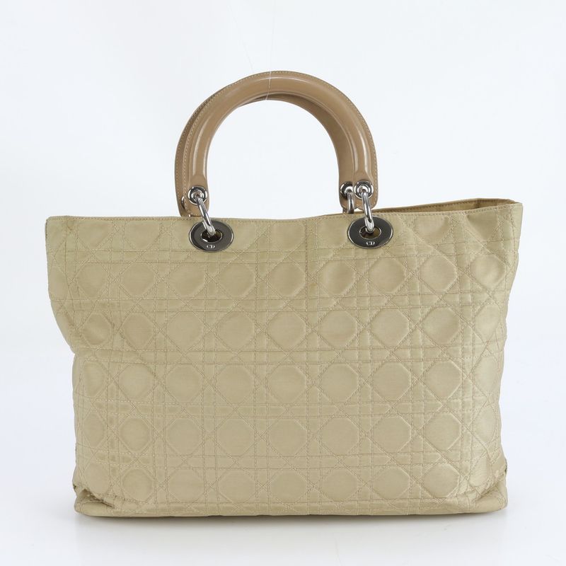 Christian Dior Canage Lady Dior Yellow Nylon Tote Bag Hand A4 Ladies ECM Cx43-5